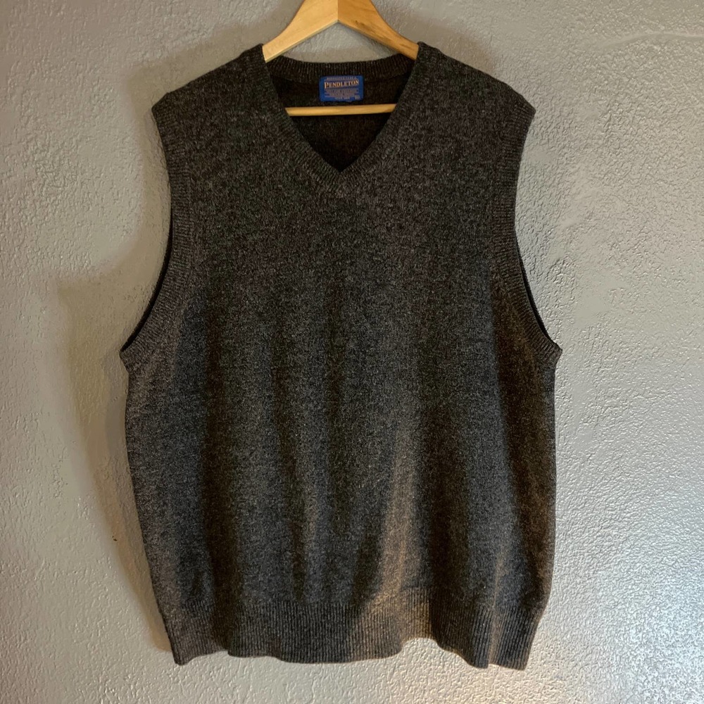 PENDLETON men’s sweater vest grey size xl